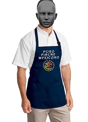 Medium-Length Apron with Pouch Pockets A510 (PURO PINCHE MEXICANO)