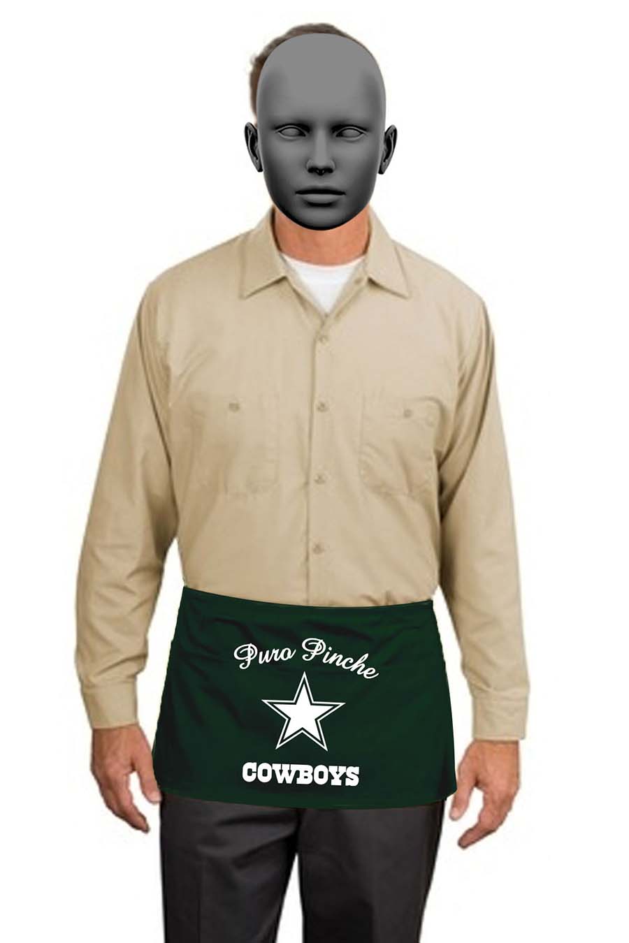 Waist Apron with Pockets A515 (Puro Pinche Cowboys) - Image 5