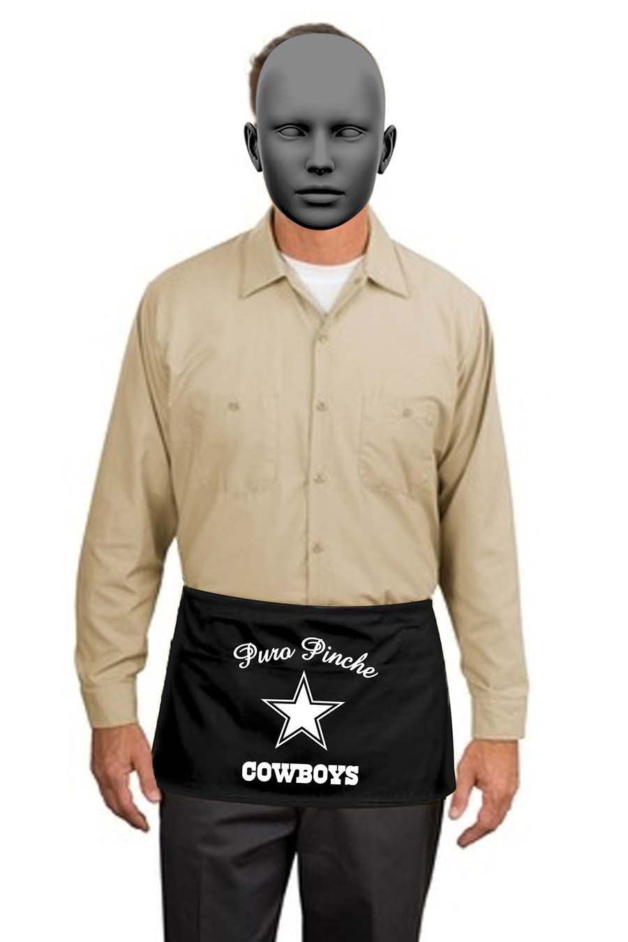 Waist Apron with Pockets A515 (Puro Pinche Cowboys) - Image 3