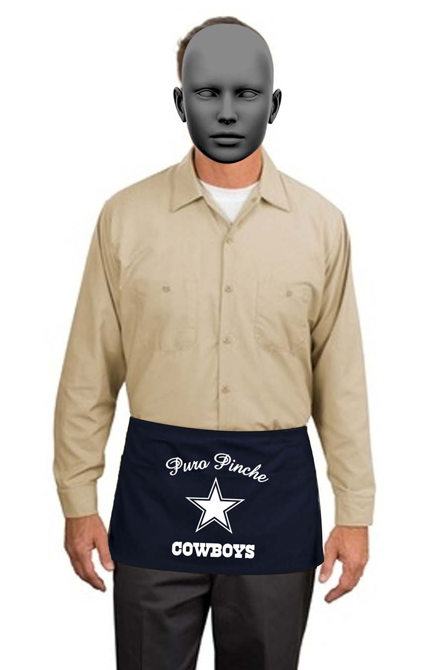 Waist Apron with Pockets A515 (Puro Pinche Cowboys)