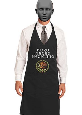 Easy Care Tuxedo Apron with Stain Release A704 (PURO PINCHE MEXICANO)