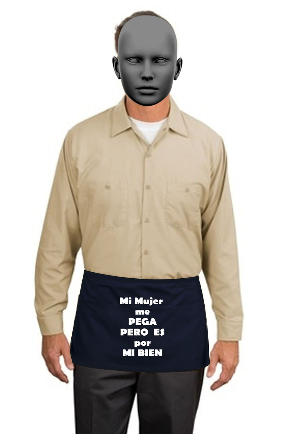 Waist Apron with Pockets A515 (Mi mujer me pega) - Image 5