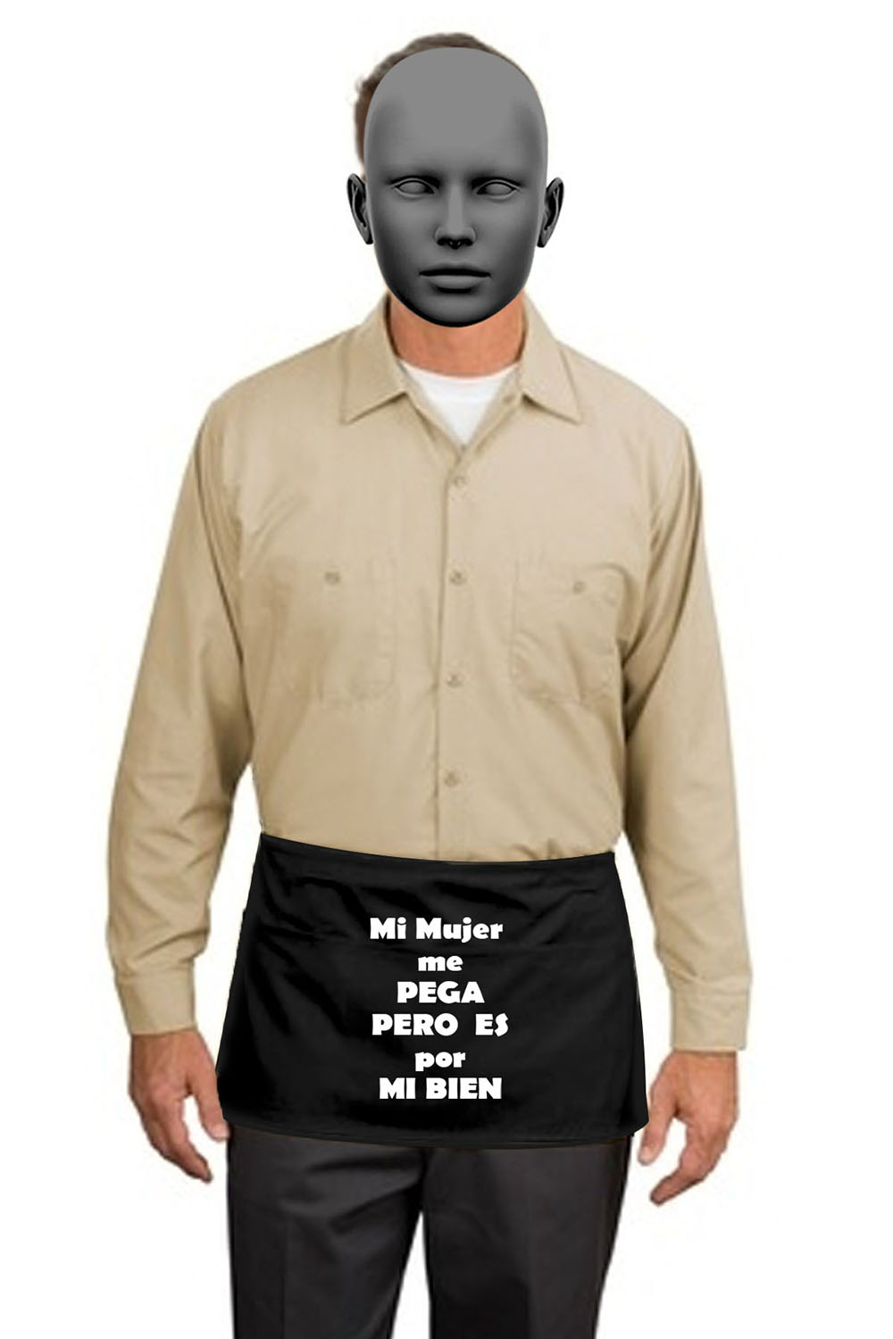 Waist Apron with Pockets A515 (Mi mujer me pega) - Image 4