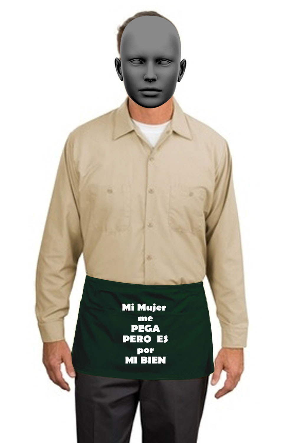 Waist Apron with Pockets A515 (Mi mujer me pega) - Image 3