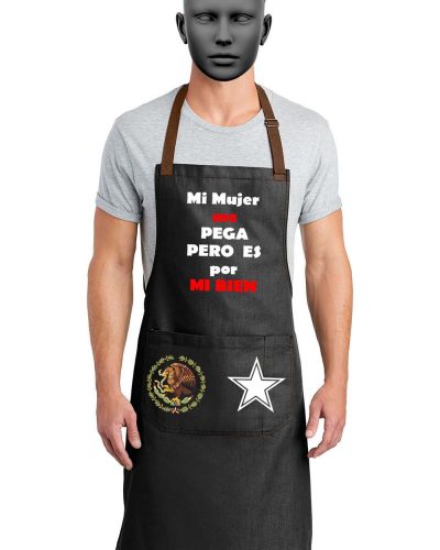 Market Full-Length Bib Apron A800 (Mi mujer me pega)